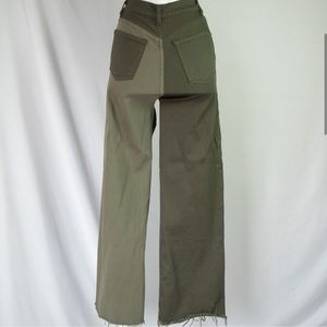 REFORMATION EMMA PANT - Green Colorblock